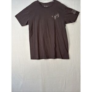 Buck‎ Wear BROWN Don't Mess With... Patriotic Hunting T-Shirt Size LG K1189